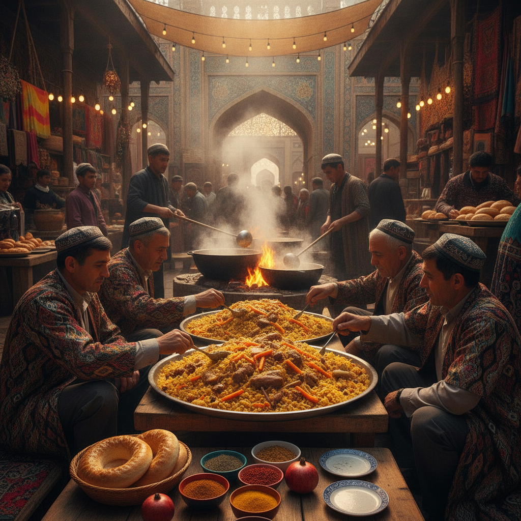 Enjoying 플롭 like a local in Uzbekistan