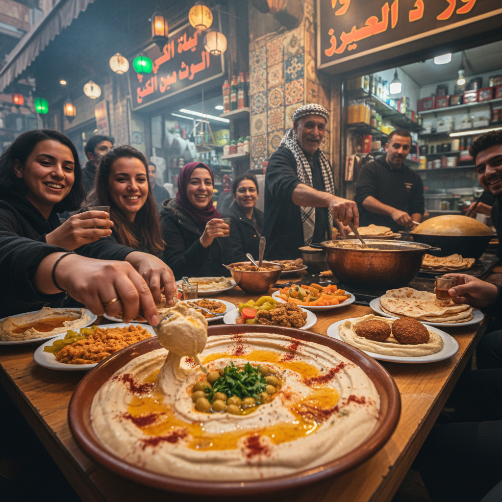 현지에서 즐기는 후무스